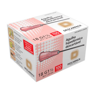 Agulha Hipodérmica 40x1,20mm (18Gx1 1/2) Descarpack